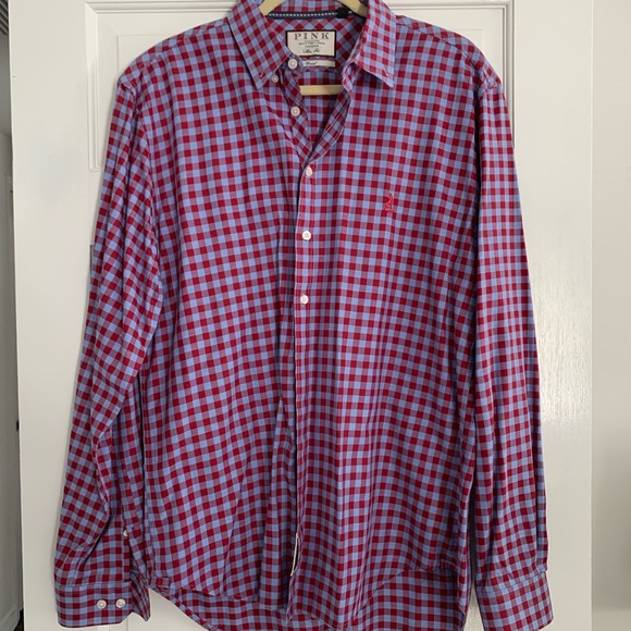 Thomas Pink Shirts Thomas Pink Mens Slim Fit Long Sleeve Dress